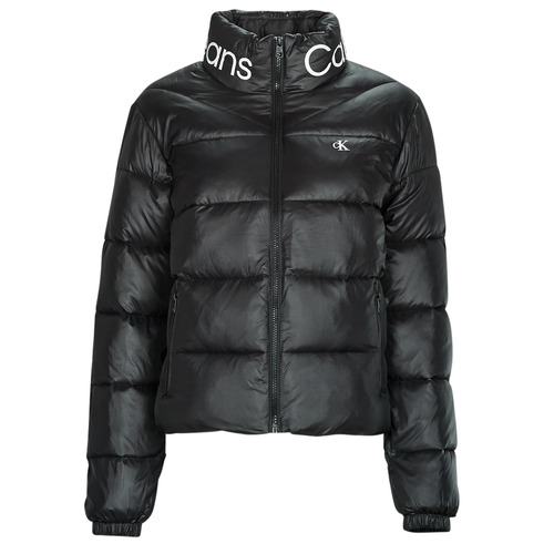 Calvin Klein Jeans FITTED LW PADDED JACKET Black - Free Delivery with  Rubbersole.co.uk ! - Clothing Duffel coats Women £
