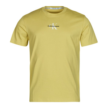Clothing Men Short-sleeved t-shirts Calvin Klein Jeans MONOLOGO REGULAR TEE Yellow