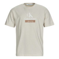 Clothing Men Short-sleeved t-shirts Calvin Klein Jeans STACKED ARCHIVAL TEE Beige