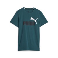 Clothing Boy Short-sleeved t-shirts Puma ESS+ 2 COL LOGO TEE B Green / Dark