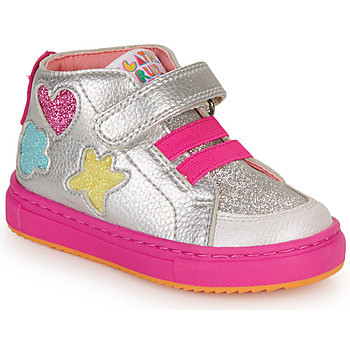 Shoes Girl Hi top trainers Agatha Ruiz de la Prada LUCKY Silver / Pink