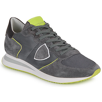 Shoes Men Low top trainers Philippe Model TROPEZ X LOW MAN Grey / Yellow