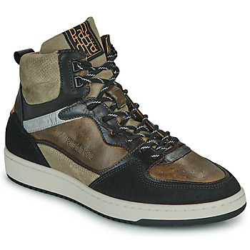 Shoes Men Hi top trainers Pantofola d'Oro BAVENO UOMO HIGH Black / Kaki