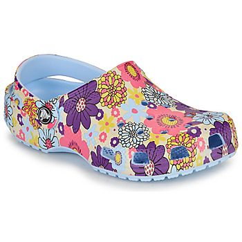 Shoes Girl Clogs Crocs Classic Retro Floral Clog K Blue