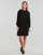 Clothing Women Short Dresses Only ONLTESSA CAREY L/S HOOD DRESS NCA KNT Black