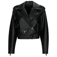 Clothing Women Leather jackets / Imitation leather Only ONLLOUIE FAUX LEAHTER BIKER OTW Black