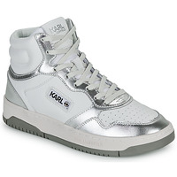 Shoes Women Hi top trainers Karl Lagerfeld KREW KC Kollar Mid Boot White / Silver