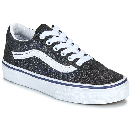 Shoes Girl Low top trainers Vans UY Old Skool Black / Grey
