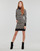 Clothing Women Short Dresses Desigual FRANCESCA - LACROIX Black / White