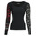 Clothing Women Long sleeved tee-shirts Desigual HERY Black / White / Red