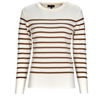 Clothing Women Jumpers Armor Lux PULL MARIN BRIAC White / Brown