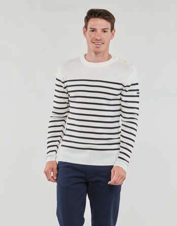 Clothing Men Jumpers Armor Lux PULL MARIN GOULENEZ White / Marine