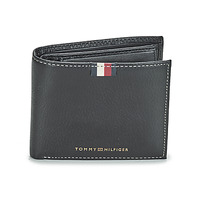 Bags Men Wallets Tommy Hilfiger TH CORP LEATHER CC AND COIN Black