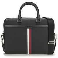 Bags Men Briefcases Tommy Hilfiger TH COATED CANVAS COMPUTER BAG Black
