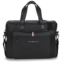 Bags Men Briefcases Tommy Hilfiger TH ESSENTIAL PIQUE COMPUTER BAG Black