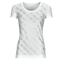 Clothing Women Short-sleeved t-shirts Guess SS VN 4G ALLOVER TEE White