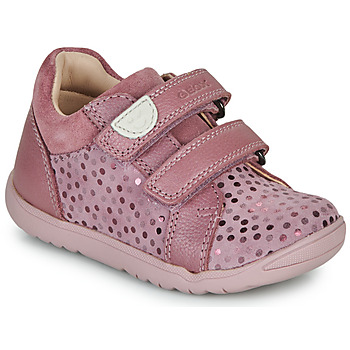 Shoes Girl Low top trainers Geox B MACCHIA GIRL Pink