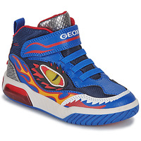 Shoes Boy Hi top trainers Geox J INEK BOY D Blue / Red