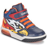 Shoes Boy Hi top trainers Geox J INEK BOY B Marine / Orange
