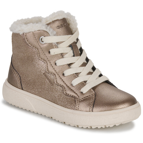 Shoes Girl Hi top trainers Geox J THELEVEN GIRL ABX Gold