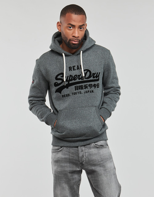 Superdry TONAL VL HOODIE Grey - Free Delivery with  ! -  Clothing Sweaters Men £ 66.29