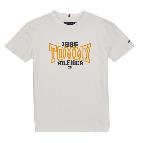 Clothing Boy Short-sleeved t-shirts Tommy Hilfiger TOMMY 1985 VARSITY TEE S/S White