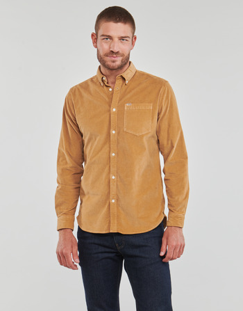 Clothing Men Long-sleeved shirts Pepe jeans COLEFORD Camel