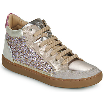 Shoes Girl Hi top trainers Shoo Pom PLAY CONNECT Beige / Gold