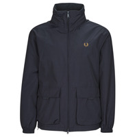 Clothing Men Jackets Fred Perry PATCH POCKET ZIP THROUGH JKT Marine