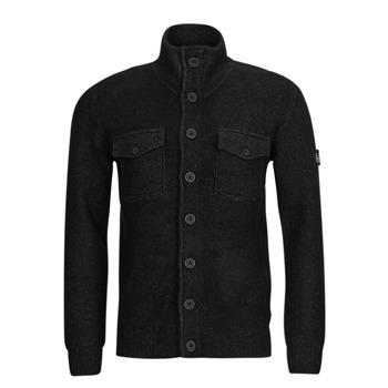 Clothing Men Jackets / Cardigans Petrol Industries MEN KNITWEAR COLLAR CARDIGAN Black