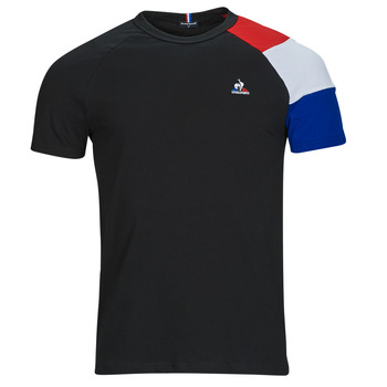 Clothing Men Short-sleeved t-shirts Le Coq Sportif BAT TEE SS N°1 Black / Red