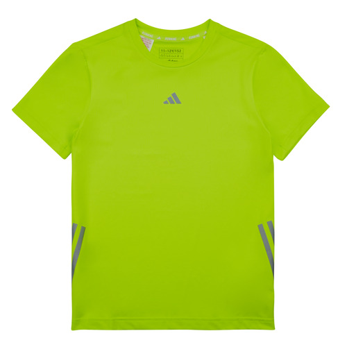 Clothing Children Short-sleeved t-shirts adidas Performance RUN 3S TEE Green / Silver