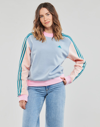 Clothing Women Sweaters Adidas Sportswear 3S HN SWT Blue / Pink