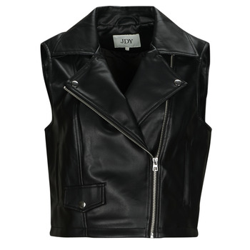 Clothing Women Leather jackets / Imitation leather JDY JDYNEWETTA FAUX LEATHER WAISTC. OTW SIE Black