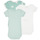 Clothing Children Sleepsuits Petit Bateau LOVING X3 White / Green