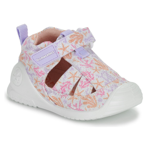 Shoes Girl Sandals Biomecanics SANDALIA ESTAMPADA White / Multicolour
