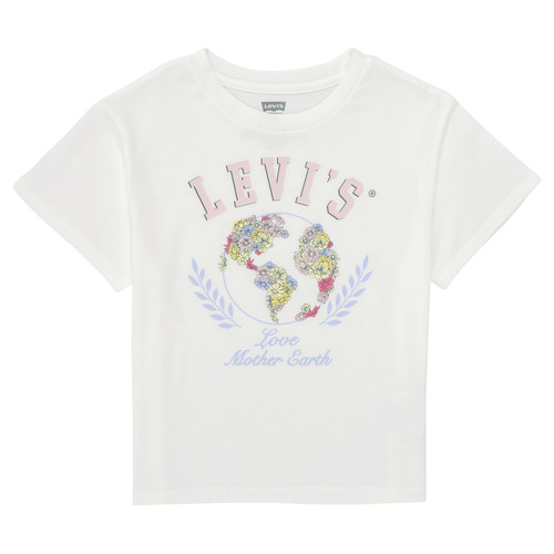 Clothing Girl Short-sleeved t-shirts Levi's EARTH OVERSIZED TEE White