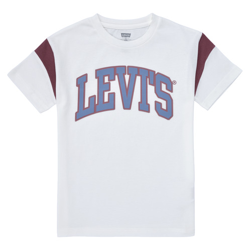 Clothing Boy Short-sleeved t-shirts Levi's LEVI'S PREP SPORT TEE White / Blue / Red