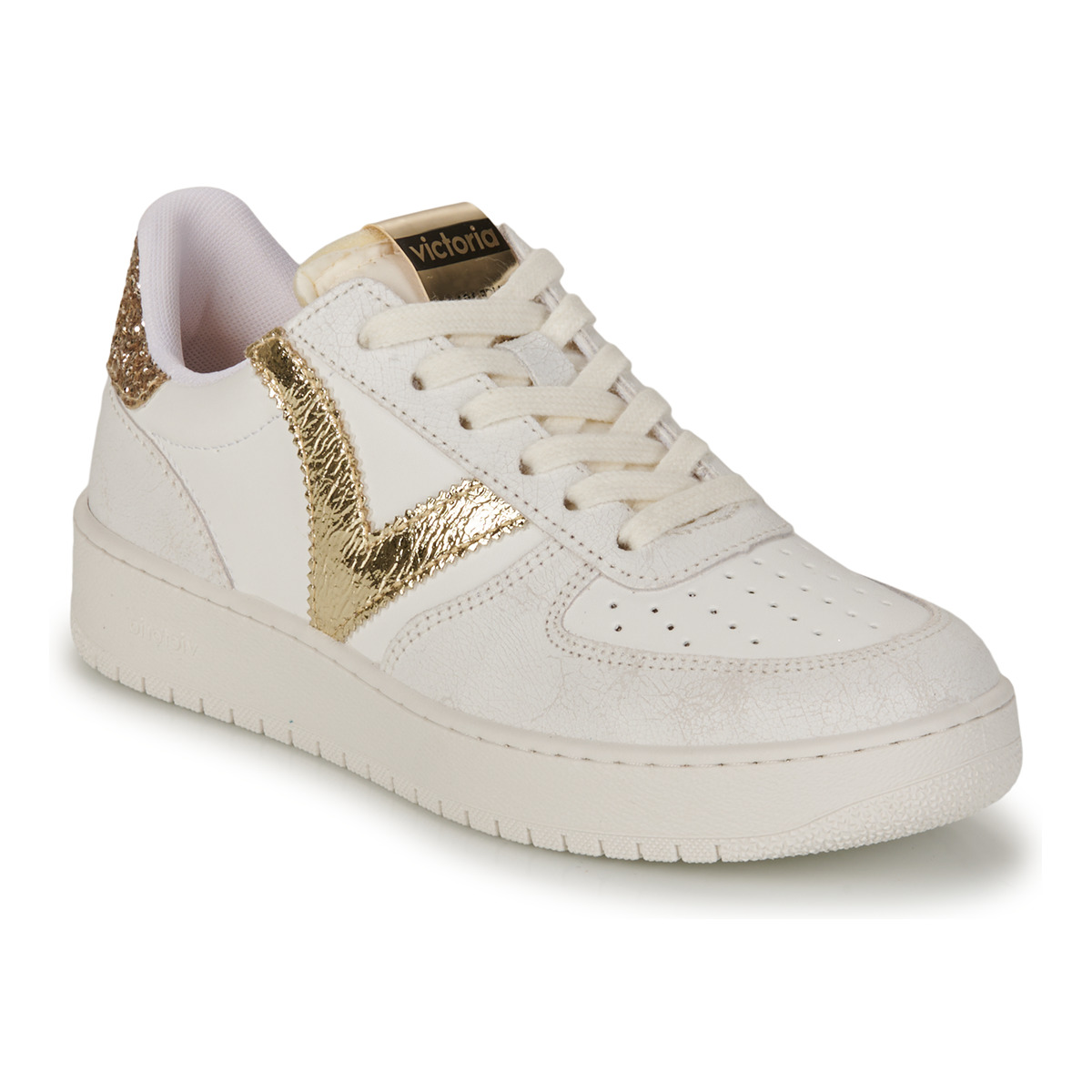 Shoes Women Low top trainers Victoria MADRID White / Gold