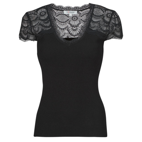 Clothing Women Short-sleeved t-shirts Morgan MSTACY Black