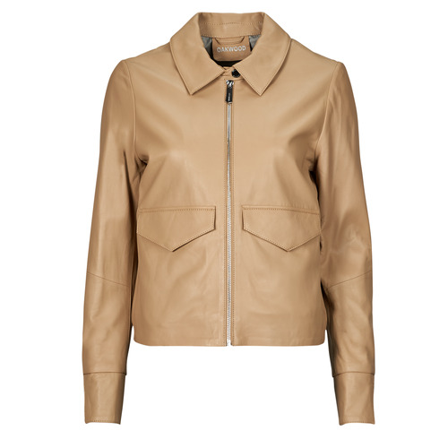 Clothing Women Leather jackets / Imitation leather Oakwood DARLA Brown