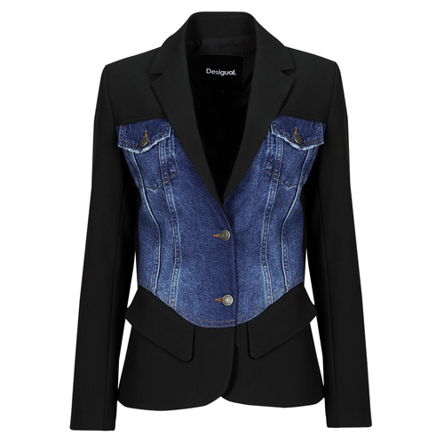 Clothing Women Jackets / Blazers Desigual AME_JEON Blue / Black