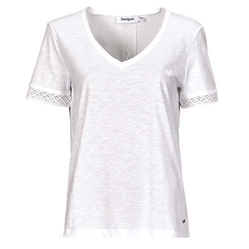 Clothing Women Short-sleeved t-shirts Desigual TS_DAMASCO White