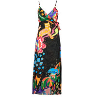 Clothing Women Long Dresses Desigual SWIM_SELVA Black / Multicolour