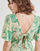 Clothing Women Long Dresses Les Petites Bombes ISALYS Green / Beige