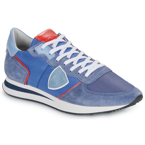 Shoes Men Low top trainers Philippe Model TRPX LOW MAN Blue / Red