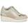 Shoes Women Low top trainers Geox ILDE Beige / Gold