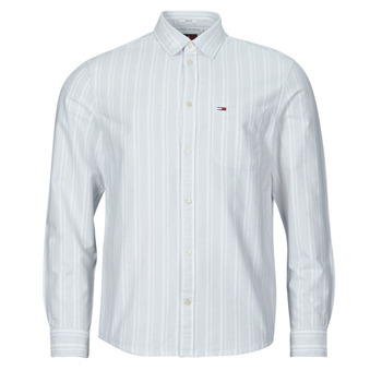 Clothing Men Long-sleeved shirts Tommy Jeans TJM REG OXFORD STRIPESHIRT Blue