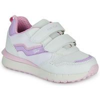 Shoes Girl Low top trainers Geox J FASTICS GIRL White / Purple