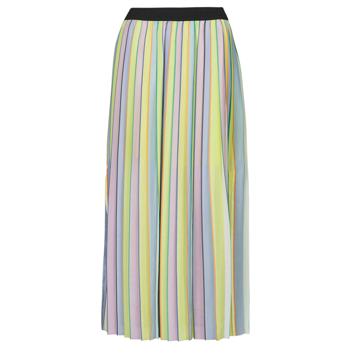 Clothing Women Skirts Karl Lagerfeld stripe pleated skirt Multicolour